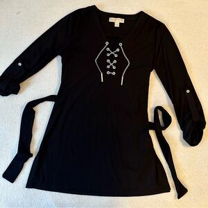 MICHAEL Michael Kors Black Lace-Up Top